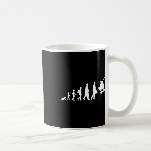 Mug Évolution d'un skater planchiste skateboard F (Droite)