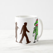 Mug Évolution oh Yaaaah de singe de chaussette ! (Devant droit)