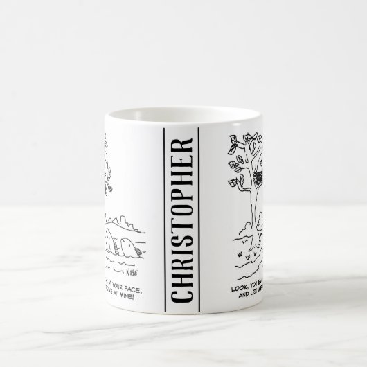 Mug Évolution. Poisson dans un nid. (Centre)
