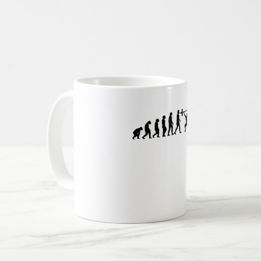 Mug Évolution Powerlifting Bodybuilding Cadeau (Devant gauche)