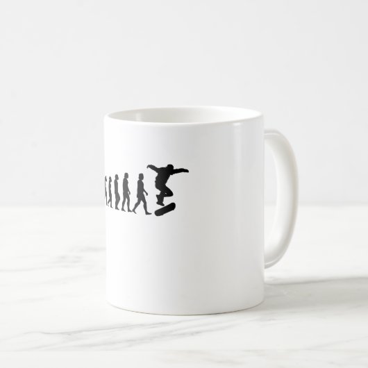 Mug Evolution skateboard skateboard cadeau (Devant droit)