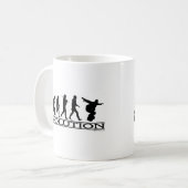 Mug Évolution - snowboarding (Devant gauche)