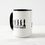 Mug Évolution soutenue pour jouer aux échecs (Devant gauche)