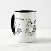 Mug Évolution tribale abstraite du Chef d'art (Devant gauche)