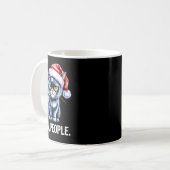 Mug Ew People Black Cat Christmas Funny Introvert Holi (Devant gauche)