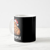 Mug Ew People Capybara Christmas Lights Funny Introver (Devant gauche)