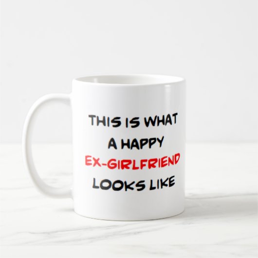 Mug ex-petite amie heureuse (Gauche)