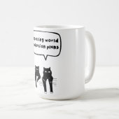 Mug Examen des plans mondiaux de Domination (Devant droit)