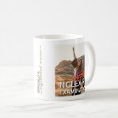 Mug examen nclex rn personnalisé photo infirmière cade (Devant droit)
