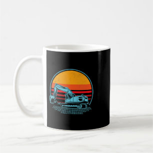 Mug Excavateur Ex Retro Sunset dessin graphique esthét