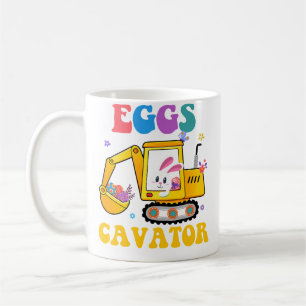Mug Excavatrice de Pâques Chasse aux œufs Lapin