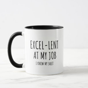Mug Excel prêté à My Job Funny Comptable Analyste de d