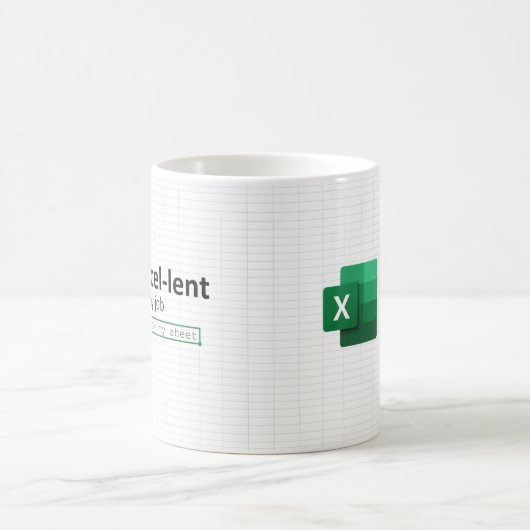 Mug Excel prêté à My Job, Je connais My Sheet Coffee M (Centre)