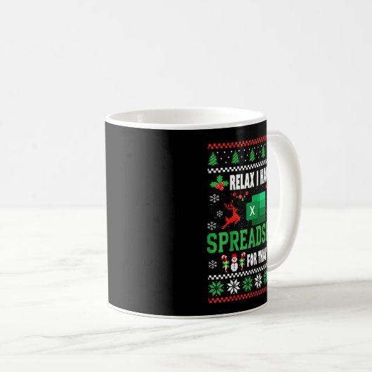 Mug Excel Ugly Christmas Sweater I Have A Spreadsheet (Devant droit)
