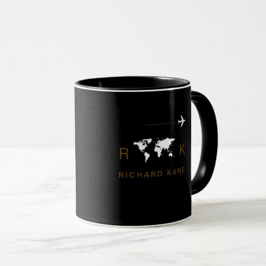 Mug Excellent Classy Noir Monogrammé (Devant droit)