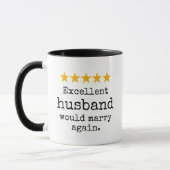 Mug Excellent mari se remarierait drôle (Gauche)