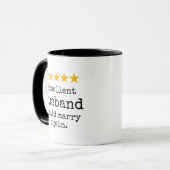 Mug Excellent mari se remarierait drôle (Devant gauche)