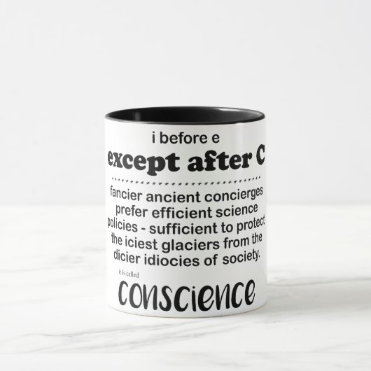Mug excepté après c (Centre)