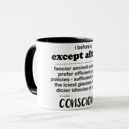 Mug excepté après c (Devant gauche)