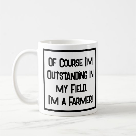 Mug Exceptionnel dans mon champ. Agriculteur (Gauche)