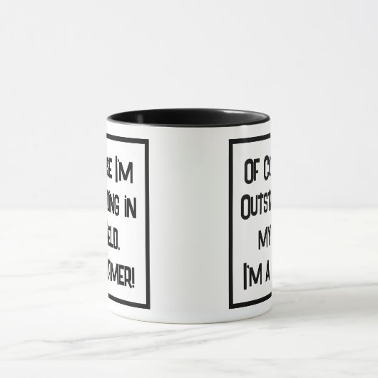 Mug Exceptionnel dans mon champ. Agriculteur (Centre)