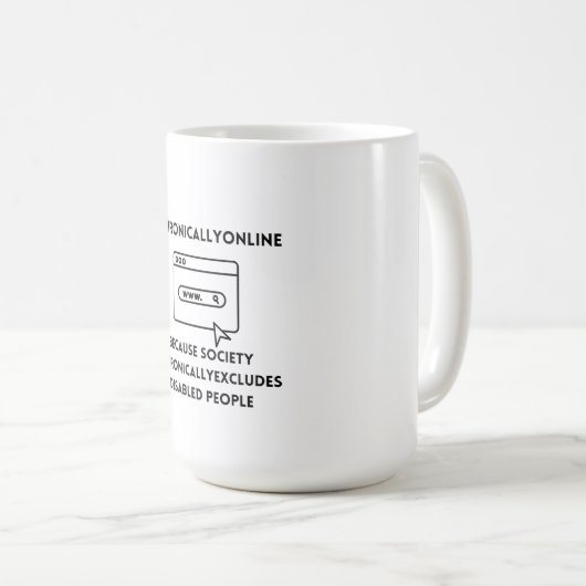 Mug Exclusion chronique en ligne (Devant droit)