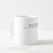 Mug Exclusive Personal Classical Black White Own Name (Devant gauche)