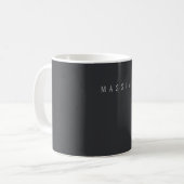 Mug Exclusive Personal Classical Black White Own Name (Devant gauche)