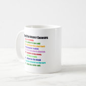Mug Excuses de nageurs de Top Ten (Devant gauche)