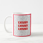 Mug Excuses Excuses Excuses (Gauche)