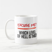 Mug Excusez-moi quel niveau c'est (Gauche)