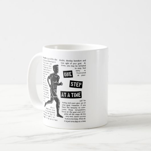 Mug Exécuter Après Les Objectifs Une Étape Par La Fois (Devant gauche)