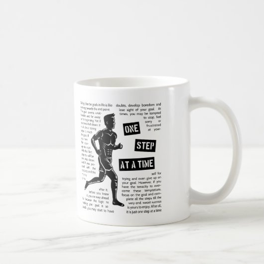 Mug Exécuter Après Les Objectifs Une Étape Par La Fois (Droite)