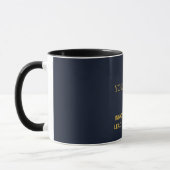 Mug exécutif moderne bleu marine et or (Gauche)