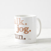 Mug EXÉCUTION Brown DU JOG DE MARCHE (police OMBRÉE) (Devant droit)