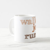 Mug EXÉCUTION Brown DU JOG DE MARCHE (police OMBRÉE) (Devant gauche)