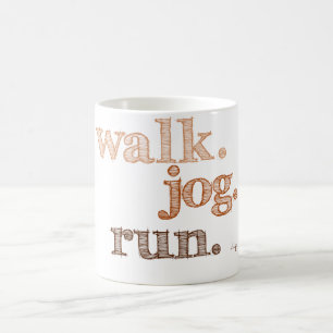 Mug EXÉCUTION Brown DU JOG DE MARCHE (police OMBRÉE)