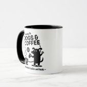 Mug Exécution sur Chiens et Café 11 oz. Combo (Devant gauche)