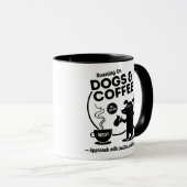 Mug Exécution sur Chiens et Café 11 oz. Combo (Devant droit)