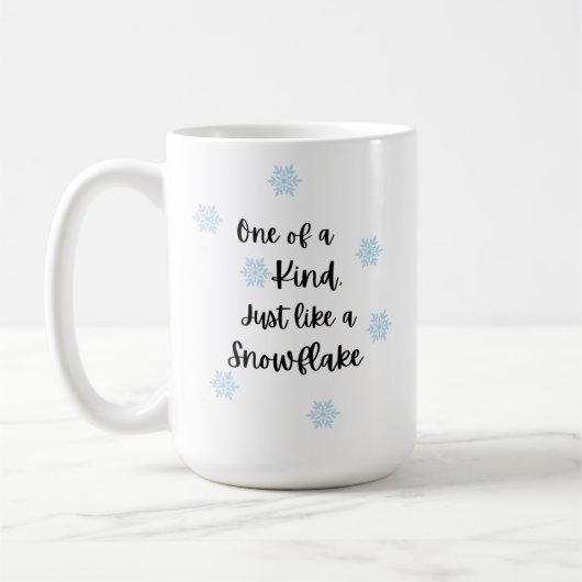 Mug Exemplaire Unique, Tout Comme un Flocon de Neige (Gauche)