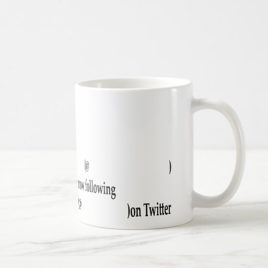 Mug Exemple suivant sur Twitter Ajouter du texte (Droite)