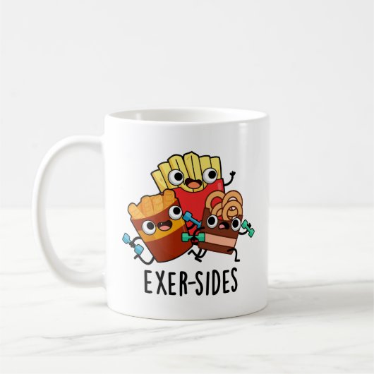 Mug Exer-sides Jeu de mots drôle sur l'exercice (Gauche)