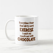 Mug Exercice 1 de vilain mot, brun (Gauche)