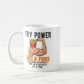 Mug Exercice abdominal drôle Frites françaises Constru (Gauche)