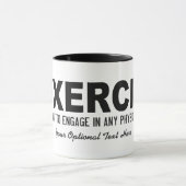 Mug Exercice amusant taches de texte personnalisées (Centre)