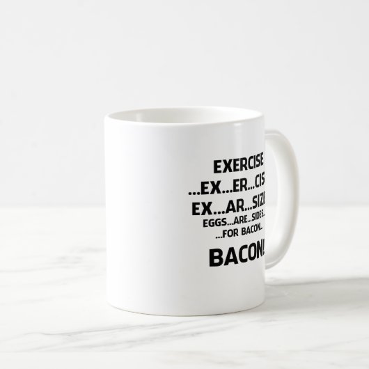 Mug Exercice. .BACON (Devant droit)