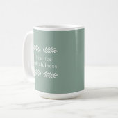 Mug Exercice Mindfulness Branches vertes (Devant gauche)
