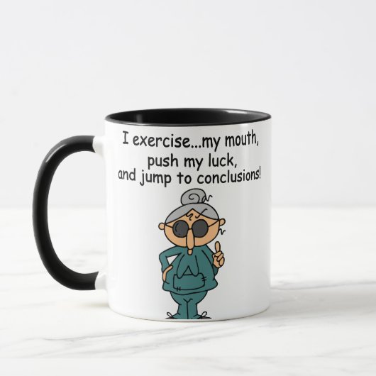 Mug Exercice, poussée, humour de saut (Gauche)