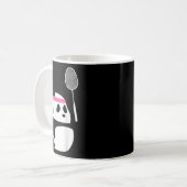 Mug Exhausted Badminton Panda - Funny Cute Shuttle Ani (Devant gauche)