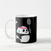 Mug Exhausted Badminton Panda - Funny Cute Shuttle Ani (Gauche)